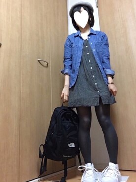 「B.L.U.E（ビーエルユーイー）のアイテム（ワンピース/ドレス）」を使った、とくさん（レディース・154cm）の春コーディネート