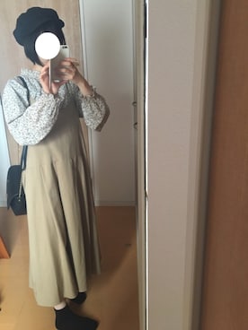 「Honeys（ハニーズ）のアイテム（キャスケット）」を使った、とくさん（レディース・152cm）の秋コーディネート