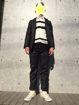 「BLUE WORK（ブルーワーク）のアイテム（ジャケット/アウター）」を使った、k.youthさん（メンズ・179cm）の春コーディネート