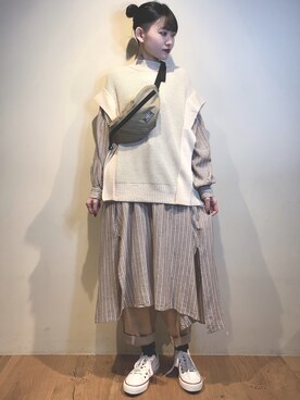 シャツワンピースを使った 池袋 の人気ファッションコーディネート Wear