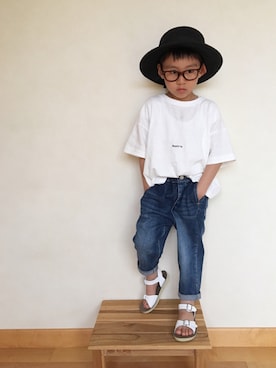 「爽やかコーデ」｜Saku＊Sakoさん（キッズ・100cm）の春コーディネート