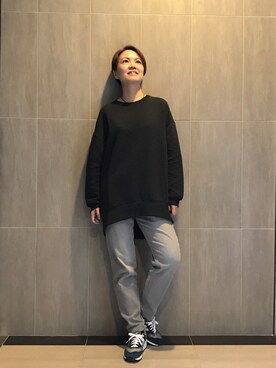 「wesc（ウィーエスシー）のアイテム」を使った、Sandy Kaoさん（レディース・157cm）の冬コーディネート