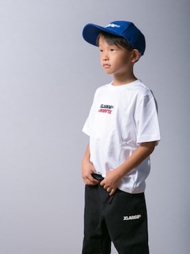 「息子コーデ」｜「アイテム（キャップ）」を使った、aysom さん（キッズ・120cm）の夏コーディネート
