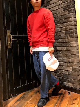 「アイテム（スウェット）」を使った、UTさん（メンズ・165cm）の秋コーディネート