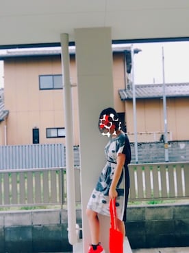 「あちゃちゅむ」｜「アイテム（ワンピース/ドレス）」を使った、おまめさん（レディース・156cm）の春コーディネート