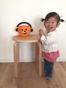 「GAP（ギャップ）のアイテム（チュニック）」を使った、yuinobuさん（キッズ・70cm）の秋コーディネート