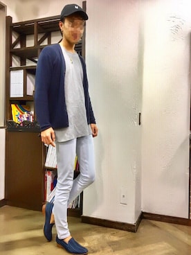「M（エム）のアイテム（キャップ）」を使った、Tomokichi()さん（メンズ・171cm）の春コーディネート