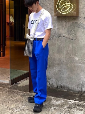 「Oriens JOURNAL STANDARD（オリエンス ジャーナルスタンダード）のアイテム（パンツ）」を使った、Yuito さん（メンズ・165cm）の夏コーディネート