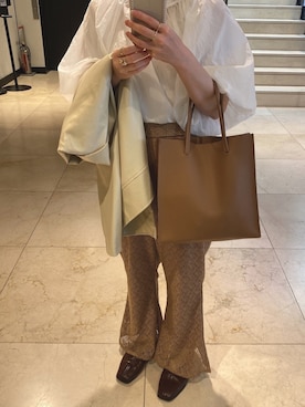 「大学生コーデ」｜「アイテム（パンプス）」を使った、tomokaさん（レディース・157cm）の春コーディネート