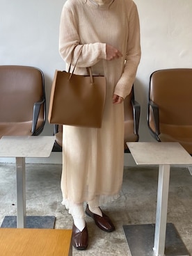 「低身長」｜「アイテム（パンプス）」を使った、tomokaさん（レディース・157cm）の春コーディネート