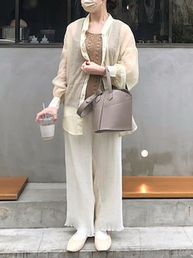「低身長」｜「アイテム（バレエシューズ）」を使った、tomokaさん（レディース・157cm）の夏コーディネート