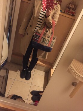 「SEVENDAYS=SUNDAY（セブンデイズサンデイ）のアイテム（トレンチコート）」を使った、chichichiさん（レディース・155cm）の秋コーディネート