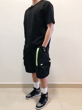 「ZALORA（-）のアイテム」を使った、Brandon Wooさん（メンズ・177cm）の夏コーディネート