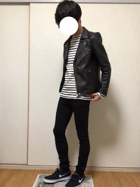 「SOYOUS（ソユーズ）のアイテム（パンツ）」を使った、Ryosuke Fujiiさん（メンズ・165cm）の秋コーディネート