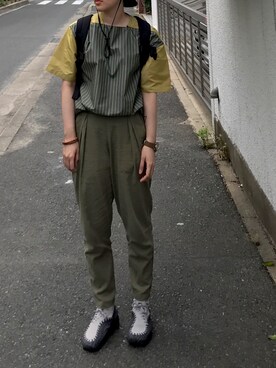 「plain-me（プレインミー）のアイテム（トップス）」を使った、Percyさん（レディース・159cm）の冬コーディネート