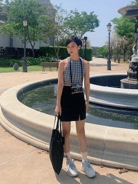 「ADER（アデル）のアイテム」を使った、Hsuanさん（レディース・160cm）の春コーディネート