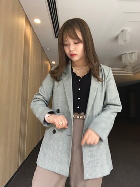 「COLONY 2139（コロニートゥーワンスリーナイン）のアイテム（リング）」を使った、おこめさん（レディース・157cm）の春コーディネート