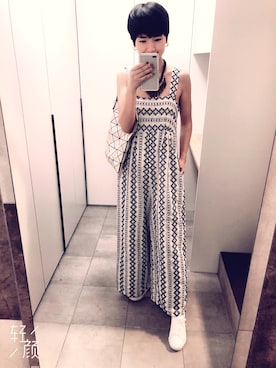 「SLY（スライ）のアイテム（サロペット/オーバーオール）」を使った、Pisces_Lynneさん（レディース・161cm）の夏コーディネート