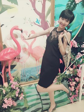 「sandro（サンドロ）のアイテム（ワンピース/ドレス）」を使った、Pisces_Lynneさん（レディース・161cm）の夏コーディネート