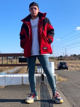 「トリプルS」｜「アイテム（ジャケット/アウター）」を使った、jさん（メンズ・172cm）の冬コーディネート