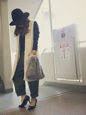 「ファージレ」｜「アイテム（ジャケット/アウター）」を使った、ゆかり🍎さん（レディース・152cm）の秋コーディネート