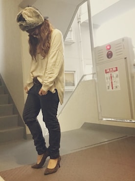 「masterkey（マスターキー）のアイテム（キャップ）」を使った、ゆかり🍎さん（レディース・152cm）の秋コーディネート