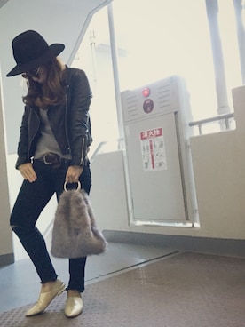 「elegance卑弥呼（エレガンスヒミコ）のアイテム」を使った、ゆかり🍎さん（レディース・152cm）の秋コーディネート