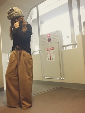 「masterkey（マスターキー）のアイテム（キャップ）」を使った、ゆかり🍎さん（レディース・152cm）の秋コーディネート