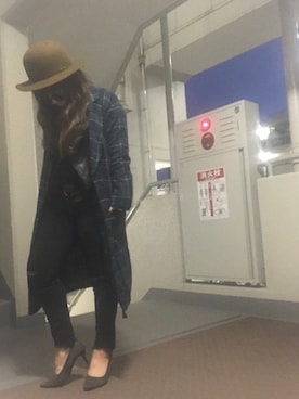 「copine（コピン）のアイテム（その他アウター）」を使った、ゆかり🍎さん（レディース・152cm）の冬コーディネート