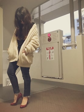 「coca（coca）（コカ）のアイテム（ブルゾン）」を使った、ゆかり🍎さん（レディース・152cm）の春コーディネート