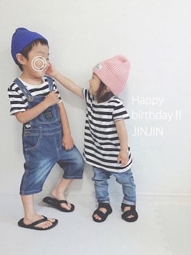 「CHOWDER by pony go round（チャウダーバイポニーゴーラウンド）のアイテム」を使った、soo&aaaさん（キッズ・100cm）の夏コーディネート