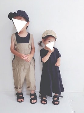 「LAGOM（LAGOM）のアイテム（帽子）」を使った、soo&aaaさん（キッズ・100cm）の夏コーディネート