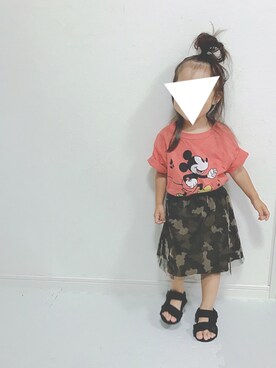 「ミッキー」｜soo&aaaさん（キッズ・80cm）の夏コーディネート