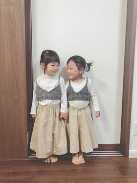 soo&aaaさん（キッズ・90cm）の秋コーディネート