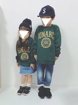 「オシャレパッソ」｜soo&aaaさん（キッズ・100cm）の秋コーディネート