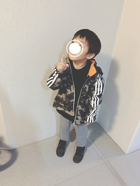「アイテム（スラックス）」を使った、soo&aaaさん（キッズ・110cm）の秋コーディネート