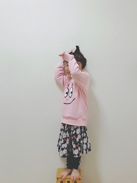 「Right-on（ライトオン）のアイテム（スウェット）」を使った、soo&aaaさん（キッズ・110cm）の冬コーディネート