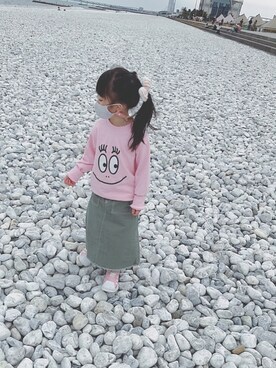 「Right-on（ライトオン）のアイテム（スウェット）」を使った、soo&aaaさん（キッズ・110cm）の春コーディネート