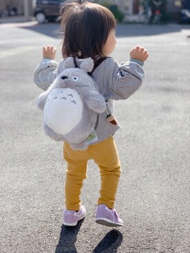 「トトロ」｜tsumuさん（キッズ・80cm）の秋コーディネート