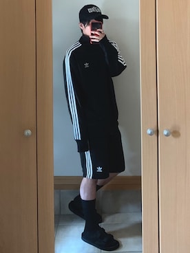 「LIDNM（リドム）のアイテム（帽子）」を使った、KEIさん（メンズ・167cm）の夏コーディネート