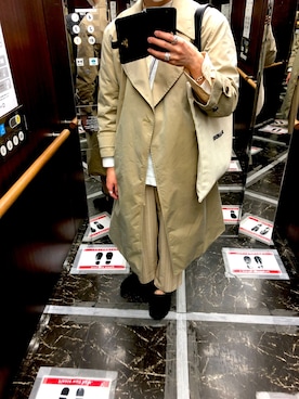 「GUコーデ」｜「アイテム（トレンチコート）」を使った、kihayasuさん（メンズ・168cm）の春コーディネート