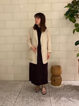 「お呼ばれ」｜「アイテム（その他アウター）」を使った、Maedaさん（レディース・156cm）の春コーディネート