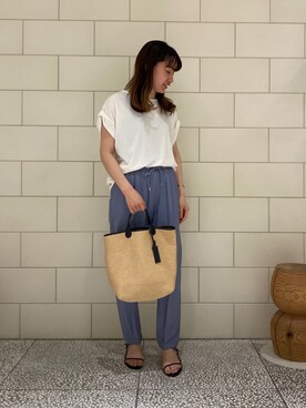 「URBAN RESEARCH（アーバンリサーチ）のとろみデザインスリーブカットソー（Tシャツ/カットソー）」を使った、Maedaさん（レディース・156cm）の春コーディネート