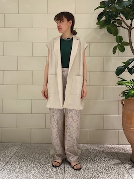 「テーラード」｜「アイテム（その他アウター）」を使った、Maedaさん（レディース・156cm）の夏コーディネート