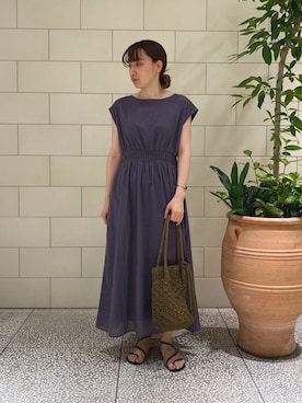 「RODE SKO（ロデスコ）のMARIA タッセルペーパーショルダー（ショルダーバッグ）」を使った、Maedaさん（レディース・156cm）の夏コーディネート