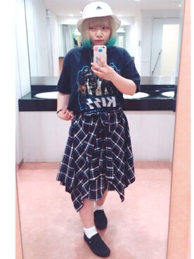 「バンT」｜「アイテム（スリッポン）」を使った、fuka_the_endさん（レディース・150cm）の春コーディネート