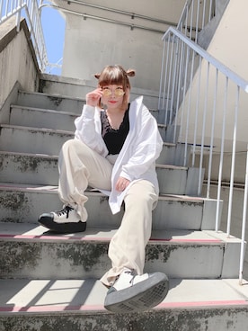 「SPINNS(スピンズ)のアイテム(キャミソール)」を使った、fuka_the_endさん(レディース・150cm)の春コーディネート