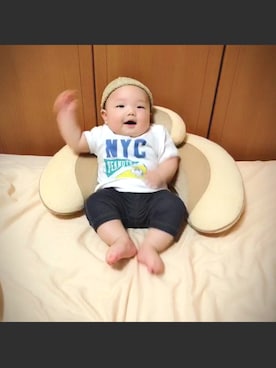 「lemoir（レモール）のアイテム」を使った、きいちさん（メンズ・70cm）の秋コーディネート