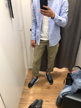 「PULL&BEAR（プルアンドベア）のアイテム（シャツ/ブラウス）」を使った、13069651236さん（メンズ・182cm）の秋コーディネート