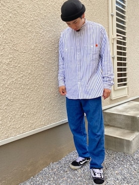 「Code Kelly（コードケリー）のアイテム（帽子）」を使った、ccさん（メンズ・170cm）の春コーディネート